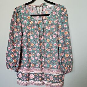 LC Lauren Conrad Dainty Garden Floral Top Large